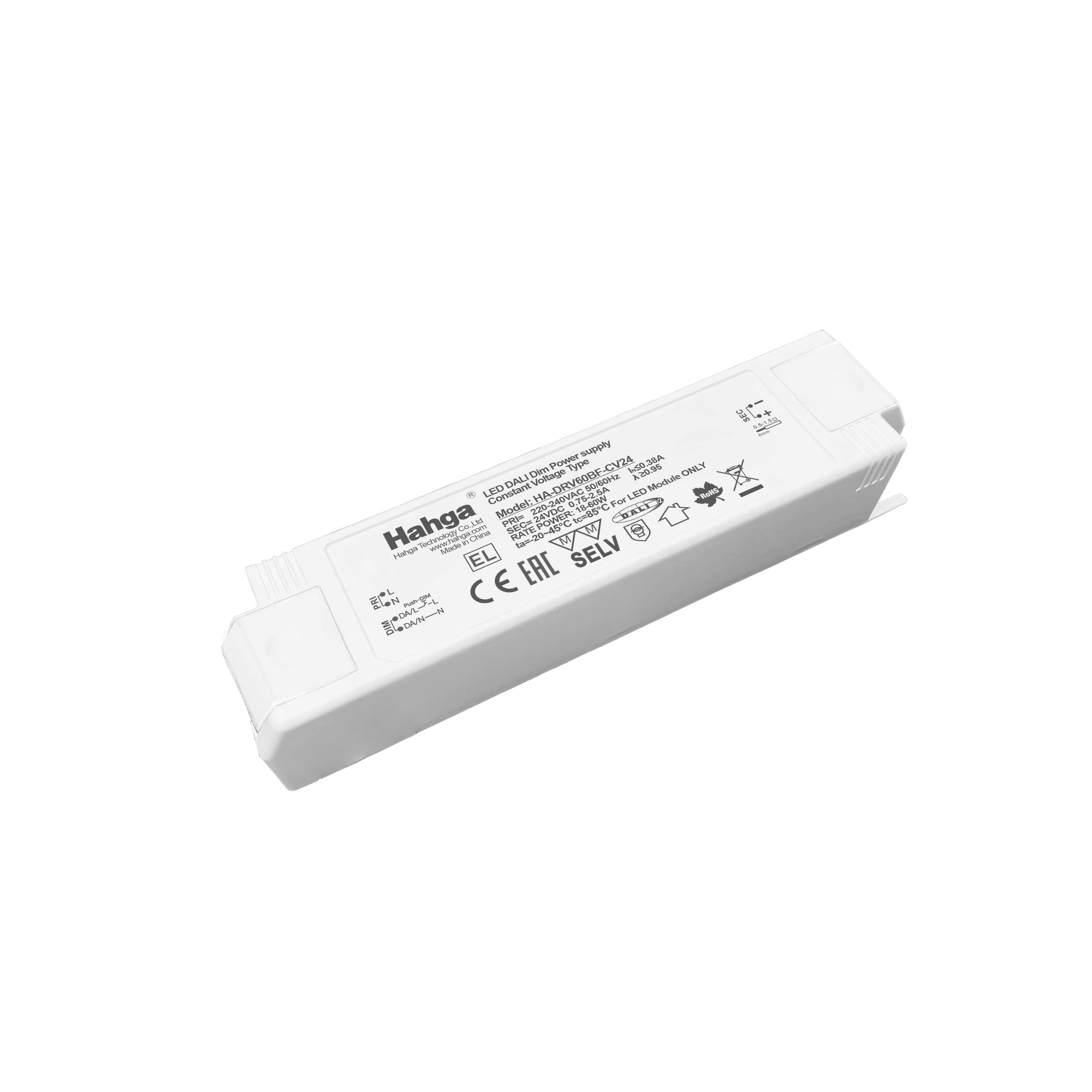 DRV Series IP20 CV DALI (DT6) Flicker-Free Dimmable Driver